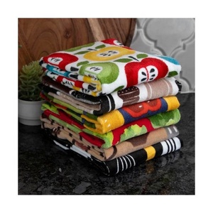 Papillons attrayants brodés dernière arrivée coton absorbant Ultra doux 45x65cm grande plaque nettoyant serviettes de cuisine à la main - Product Image 5