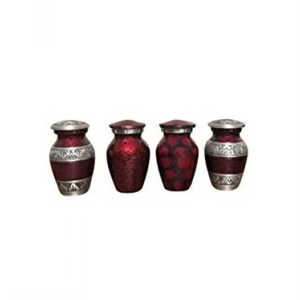 Urnas de cremación de aluminio azul marmoleado de alta calidad, mini urnas de recuerdo, artículos funerarios, urna conmemorativa de metal para cenizas humanas - Product Image 2