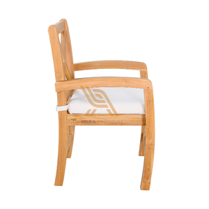 Chaise de salle à manger au design moderne avec accoudoirs pour mobilier de jardin traditionnel et mobilier de terrasse domestique - Product Image 5