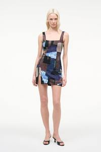 Robe de soirée élégante, antistatique, respirante, silhouette en A, mini-longueur, avec col rond, pour les soirées - Product Image 4