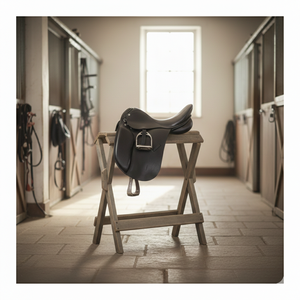 Sillín de carrera de cuero inglés multiusos Premium cómodo Multiride con agarre mejorado asiento equilibrado hecho de árbol de plástico de madera - Product Image 2