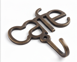 Premium Cafe <b>Letter</b> <b>Wall</b> Hook Metal Vintage Style Single Hook For Home Decor Cafes Elegant Accent - Product Image 3