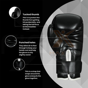 Gants de boxe en cuir de haute qualité, nouvelle arrivée, best-sellers, fabriqués au Pakistan, entraînement, évacuation de l'humidité, unisexe - Product Image 3