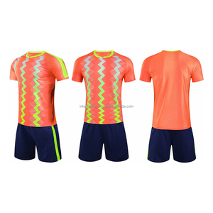 Custom Breathable Plus Size Soccer Uniform Set Blank Heat-Transfer Printing Football Jerseys Shorts for Men 100% Polyester UPF - Product Image 6