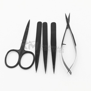 RMI Meilleures ventes : Ensemble de 3 pinces à sourcils en acier inoxydable (pointe inclinée, pointe fine, pointe plate), pinces à faux cils noires et outils de volume - Product Image 2