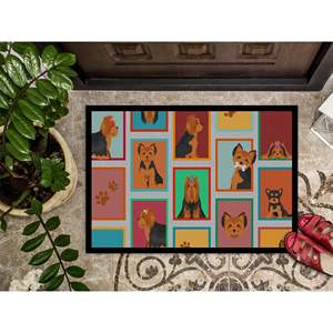 Black Tan Yorkie <b>Doormat</b> Non-Slip <b>Washable</b> Low Pile 24H X 36W Indoor Outdoor Entryway Rug for Front Door - Product Image 3