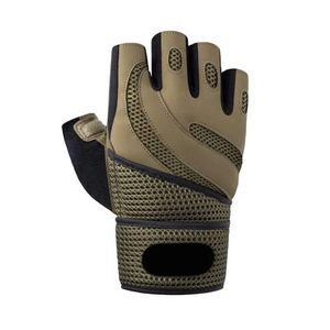 Guantes Tácticos de Medio Dedo Color Verde Oliva, Palma Reforzada con Microfibra, Profesionales para Levantamiento de Pesas y Entrenamiento en Gimnasio - Product Image 4