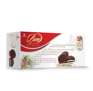 OEM BON COCOA 168G Soft Sponge Cream Round Biscuit Marshmallow Sweet <b>Chocolate</b>-Coated Box & Bag Premium High Quality - Product Image 4