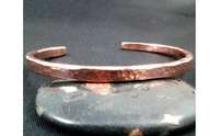 N.S OVERSEAS NS-CB-0865 Brazalete de Cobre Puro Sólido Martillado a Mano Personalizable de Calibre Extra Grueso y de Moda