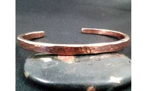 Brazalete de cobre puro sólido, brazalete de cobre, brazalete martillado a mano de calibre extra grueso - Product Image 6