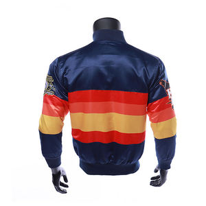 High Quality Custom Satin Bomber <b>Jacket</b> Polyester Winter Baseball Satin Varsity <b>Jacket</b> for men windproof and <b>waterproof</b> - Product Image 2