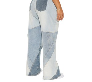 Pantalones Vaqueros Cargo para Mujer, Corte Holgado, Cintura Alta, con Múltiples Bolsillos, Estilo Casual, Pierna Ancha, Ropa Urbana, Diseño Personalizado - Product Image 3