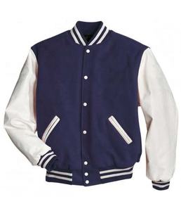 Veste de sport en cuir véritable et laine pour l'hiver, grande taille, style Letterman pour homme - Product Image 3