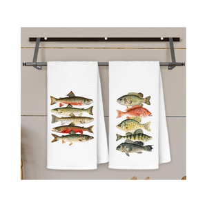 Serviettes de cuisine en coton brodé jacquard, résistantes à la décoloration et à séchage rapide, pour la maison et le golf, OEM Tamil Nadu, MOQ 50, marque blanche, UPS Air - Product Image 2