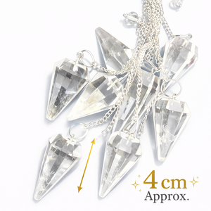 Péndulo de Cristal de Cuarzo Transparente Natural, Pulido, para Sanación con Reiki, Equilibrio de Chakras, Radiestesia, Adivinación, Ecológico - Product Image 3