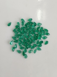 Onyx vert naturel 4x2,5 mm, taille poire, qualité supérieure, pierre précieuse en vrac pour la fabrication de bijoux - Product Image 3