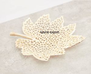 NUEVO FANCY DECORATIVO ORO METAL GINGKO HOJA CHAPADO EN ORO CUENCO DE METAL FRUTAS MESA DE COMEDOR DECORACIÓN DEL HOGAR Y RESTAURANTE - Product Image 3