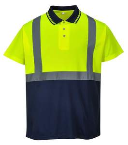 Camiseta de seda de seguridad reflectante de alta visibilidad personalizada Uniforme de trabajo de construcción de alta visibilidad con manga corta de bolsillo Fabricante - Product Image 2