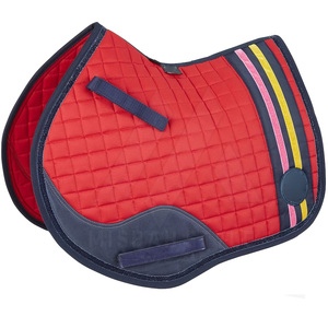 Tapis de selle de dressage matelassé noir avec doublure polaire et sangle de contention pour l'entraînement équestre - Product Image 3