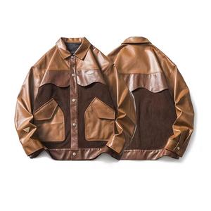 Chaqueta de Motocicleta Personalizada OEM Otoño Invierno 2023, Cuero y Pana, Diseño Sólido, Impermeable, Transpirable, Ecológica, con Botones Metálicos - Product Image 3