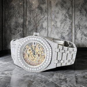 Men's Luxury Iced Out Mechanical <b>Watch</b> Waterproof Fully Encrusted <b>Skeleton</b> Luxury Timepiece - Product Image 1