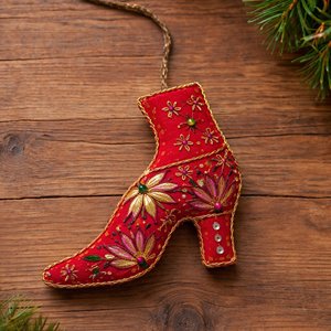 Adornos Navideños de Alta Calidad Estilo Moderno Jaunty Golden Zari, Venta al por Mayor de Decoraciones Navideñas Económicas - Product Image 4