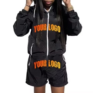 Ensemble de sport et de loisirs imprimé pour hommes et femmes, taille M-5XL, style streetwear, coupe ample, deux pièces, manches courtes, coupe-vent en nylon léger - Product Image 3