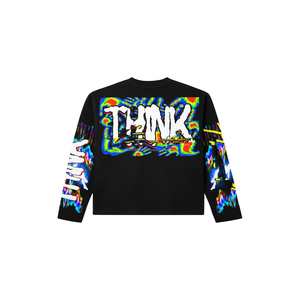 Camisetas de algodón oversize de estilo urbano personalizadas con lavado ácido, vintage, de gramaje pesado, con pedrería, corte holgado y gráficos para hombre - Product Image 3