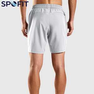 Shorts de sport décontractés pour hommes, 100 % polyester, à cordon de serrage, simple couche, pour l'été, le fitness et l'entraînement, avec motifs, pour la gym - Product Image 2