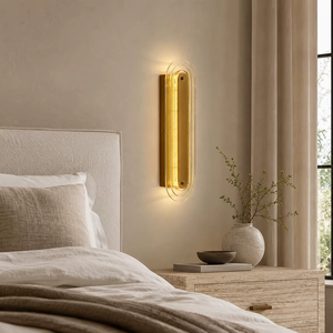 Lampe murale LED avec abat-jour en verre, luminaire décoratif pour l'intérieur et l'extérieur, éclairage monté pour chambre à coucher - Product Image 2
