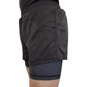 Shorts de course 2-en-1 pour hommes en polyester/nylon, séchage rapide, extensibles, respirants, légers, pour la gym, l'entraînement et le fitness - Product Image 6