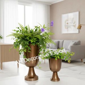 Florero de Metal Moderno Hecho a Mano, Centro de Mesa Decorativo para Hotel, Bodas, Decoración de Interiores, Florero Portátil de Mesa - Product Image 4