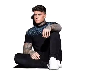 Best Material Made Men Rhinestones <b>T</b> <b>Shirts</b> Solid Color Men Rhinestones <b>T</b> <b>Shirts</b> Lightweight Men Rhinestones <b>T</b> <b>Shirts</b> - Product Image 3