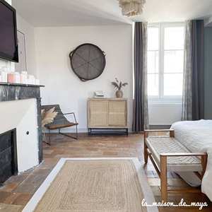 Aparador Vandana Sereno Pebble en madera de mango y borde de mimbre - Product Image 2