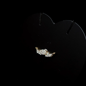 Luxury oval diamond curved cluster pendant with pear and round accents elegant mangalsutra <b>necklace</b> charm without <b>chain</b> - Product Image 2