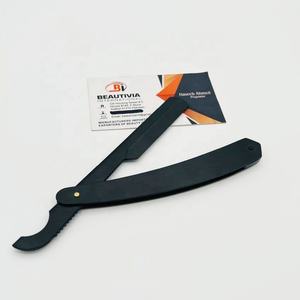 Rasoir de rasage de Baber turc noir mat avec logo personnalisé avec lame unique remplaçable en acier inoxydable emballage inclus - Product Image 5