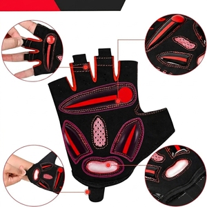 Gants de cyclisme demi-doigts personnalisés de haute qualité, respirants, antichoc, avec rembourrage en gel, pour le vélo, vente en gros - Product Image 2