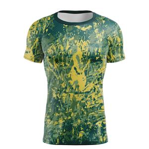 OEM Custom Made Jiu Jitsu Rashguard Compression Short Sleeve <b>Swim</b> <b>Shirt</b> MMA Rash guard <b>T</b>-<b>shirt</b> for <b>Men</b> Summer Wholesale - Product Image 1