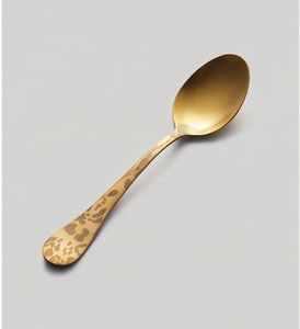 Ensemble de couverts à imprimé léopard doré avec finition miroir en acier inoxydable pour les occasions de repas et de mariage - Product Image 4