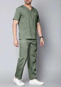 Ensembles de blouses médicales ajustées pour hommes 2026, extensibles, à séchage rapide, uniformes d'hôpital, avec logo personnalisé, en Spandex - Product Image 3