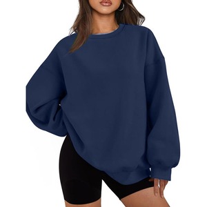 เสื้อสเวตเชิ้ตผู้หญิงแบบเรียบง่าย ไม่มีลาย  แบบ unisex  ทรงหลวม  ผ้าฟลีซ  เสื้อสเวตเชิ้ตผู้ชาย  สกรีนโลโก้ตามสั่ง  เสื้อสเวตเชิ้ตคอกลม  ออกแบบได้ - Product Image 2