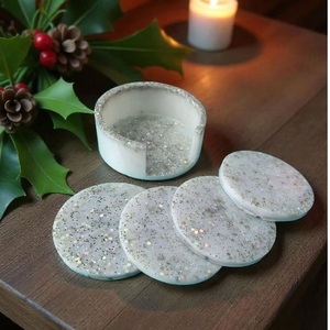Sous-verres en résine faits à la main, modernes, personnalisables, épais, résistants à la chaleur, réutilisables, pour la décoration de table à la maison, fabrication artisanale impériale - Product Image 4
