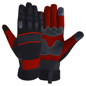 Gants de sécurité Amara en cuir synthétique résistant, résistants aux chocs et à la chaleur, avec revêtement en caoutchouc latex, protection des mains pour la construction - Product Image 6