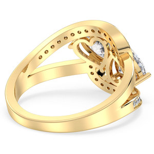 REYES Statement Heart Shape Moissanite <b>Solitaire</b> <b>Ring</b> in 925 Sterling <b>Silver</b> Yellow Gold Engagement Gift Fine Jewelry For Women - Product Image 4