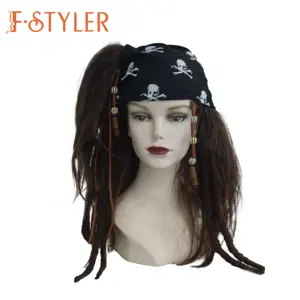 FSTYLER Pirate Movie Costume Halloween Carnival Wigs Hot Sale Wholesale Factory Customization Fashion Party Wigs