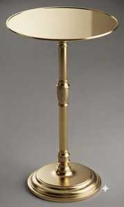 โต๊ะข้างทรงกลมอะลูมิเนียมแบบดั้งเดิม ทำด้วยมือโดย Moradabad Art Metal Ware Group 35 สำหรับตกแต่งห้องนั่งเล่น - Product Image 3