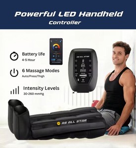 Masseur de jambes sans fil AS ALL STAR à 6 chambres de compression d'air, contrôle par application Bluetooth, batterie 5200 mAh pour la récupération sportive - Product Image 6