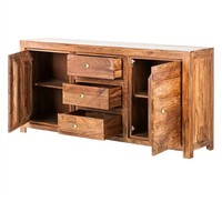 Meuble de rangement de cuisine et salle à manger en bois massif indien, écologique, style ferme, console moderne, mobilier de maison robuste