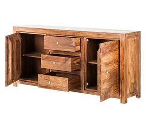 Indian Solid wood Dining Room <b>Storage</b> Cabinet Rustic Wooden <b>Console</b> <b>Table</b> Heavy Duty Home Furniture | Jodhpur Handicraft - Product Image 2