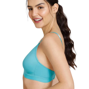 Sujetador Push-Up sin Costuras para Mujer, Color Sólido, Ajuste Cómodo, Espalda Cruzada, Copa 3/4, Espalda en Y, Spandex/Nylon, Todas las Temporadas - Product Image 3